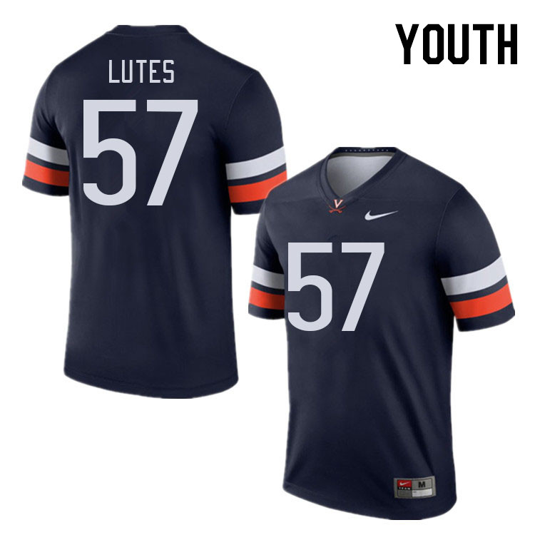 Youth #57 Andy Lutes Virginia Cavaliers College Football Jerseys Stitched Sale-Navy - Click Image to Close